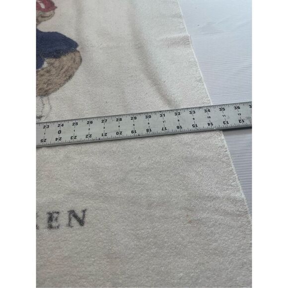 Vintage Polo Ralph Lauren Beach Towel Bear Polo Player Bath Rare Made in USA - Picture 4 of 8